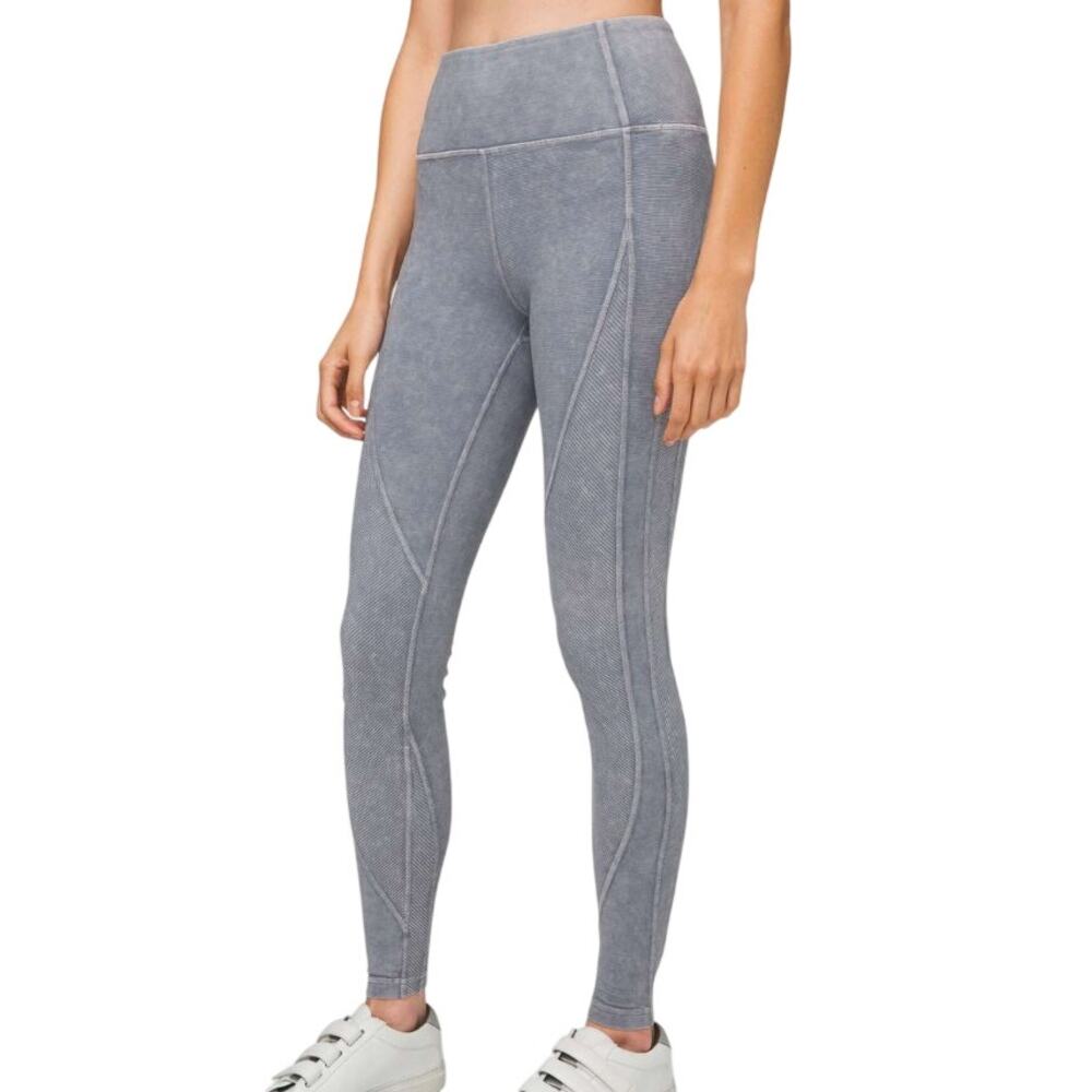 Lululemon Washed Luna Wunder Under High-Rise Tight Snow Ribbed 28" Gym Leggings